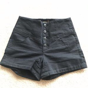 Black High Waisted Shorts